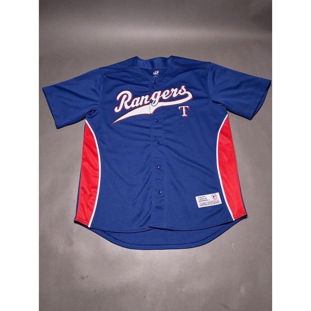 Authentic Dynasty TEXAS Rangers Blue Baseball Jersey Size Large